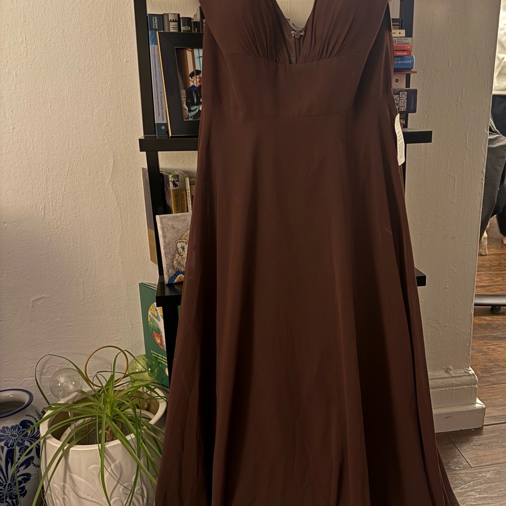 Jenny Yoo Brady dress in mahogany